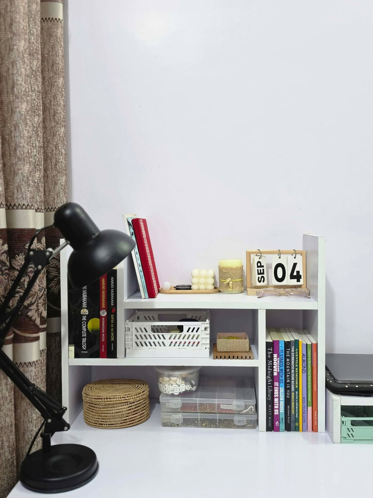 Adjustable MDF Desk Organizer Shelf – 5 Colors